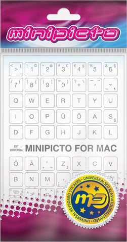 Minipicto keyboard sticker EST KB-MAC-EE01-WHT white/grey