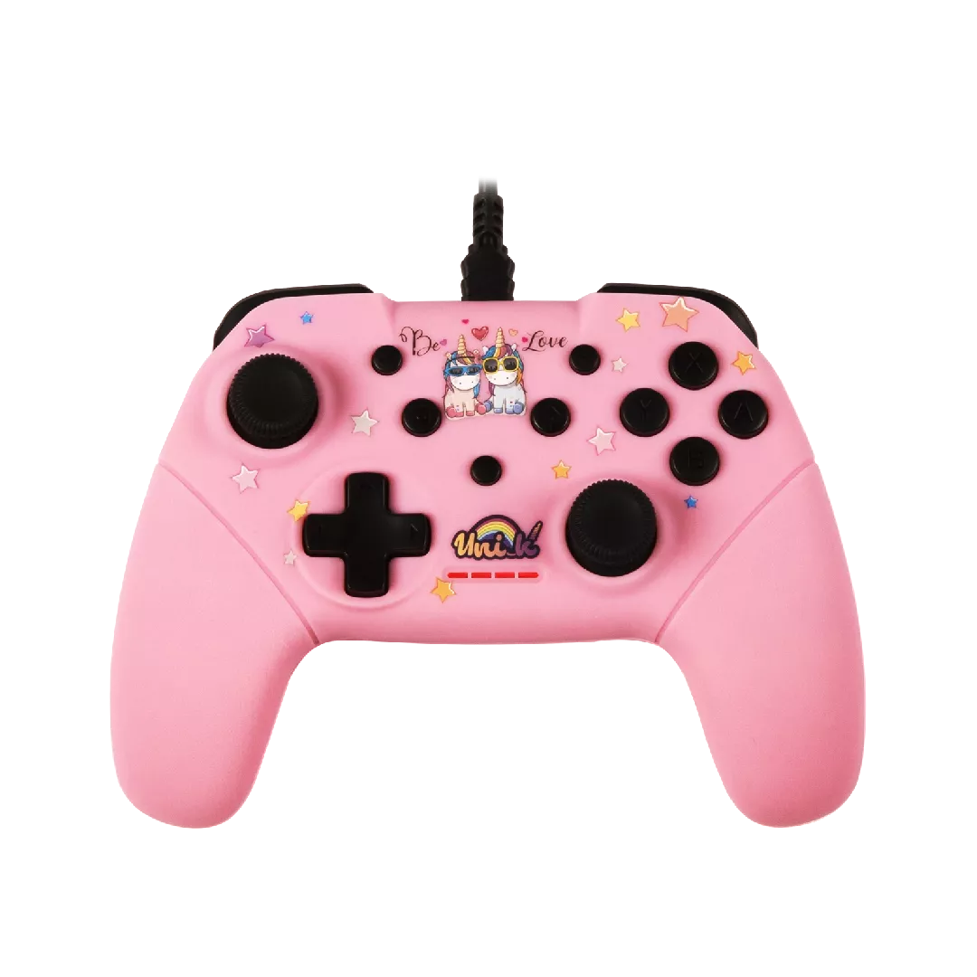 Konix KX UNIK SWITCH/PC PAD BE LOVE Rozā USB Spēļu paliktnis Analogā / digitālā Nintendo Switch, PC (dators)