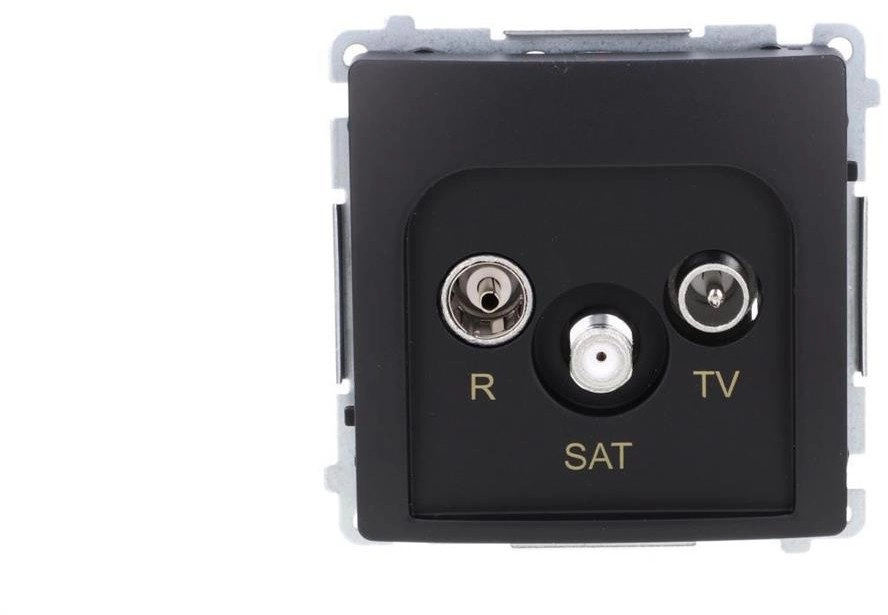 Simon Basic R-TV-SAT pass-through antenna socket