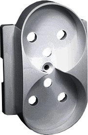 Kontakt-Simon Double socket cover with shutters