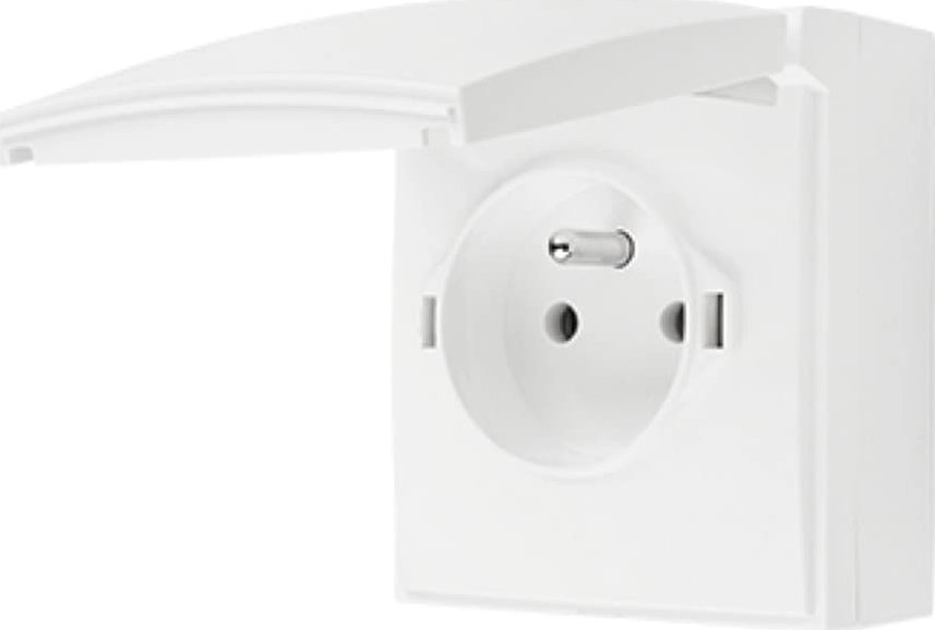 Contact-Simon Simon Aquaclick IP44 socket  single