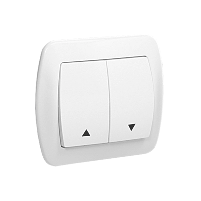 Kontakt-Simon Double-pole blind switch AKORD white