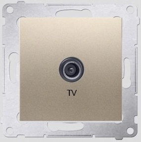 Kontakt-Simon SIMON54 TV antenna socket  gold