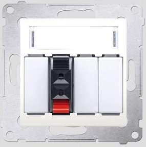 Kontakt-Simon SIMON54 single speaker socket  cream
