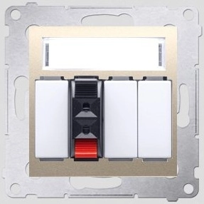 Kontakt-Simon SIMON54 single gold speaker socket