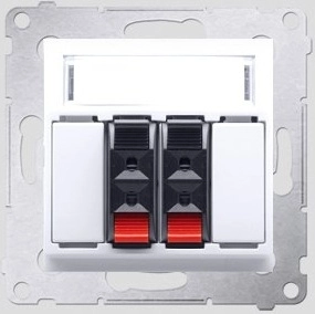 Kontakt-Simon SIMON54 double white speaker socket