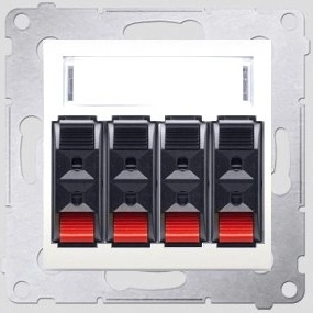 Kontakt-Simon SIMON54 quad speaker socket  cream