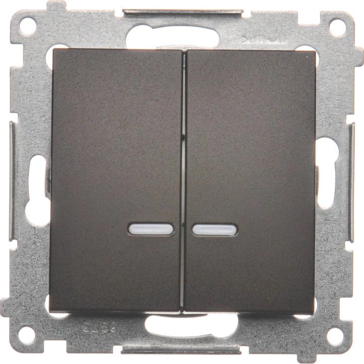 Kontakt-Simon Illuminated bronze candlestick switch -