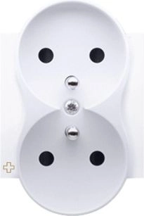 Kontakt-Simon Antibacterial double socket cover with