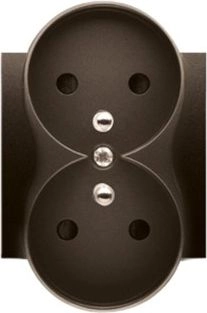 Kontakt-Simon Double socket cover with shutters