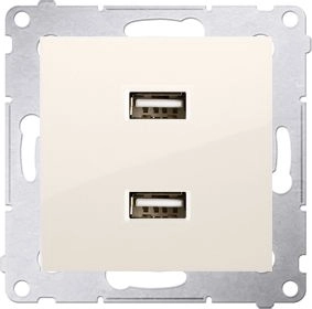 Kontakt-Simon Charger 2xUSB 2.1A 5V/DC