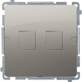 Kontakt-Simon Double satin IT socket cover