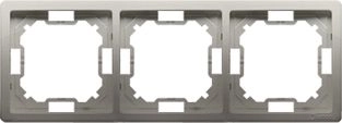 Kontakt-Simon Triple frame Simon Basic satin