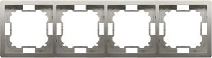 Kontakt-Simon Simon Basic quadruple frame  satin