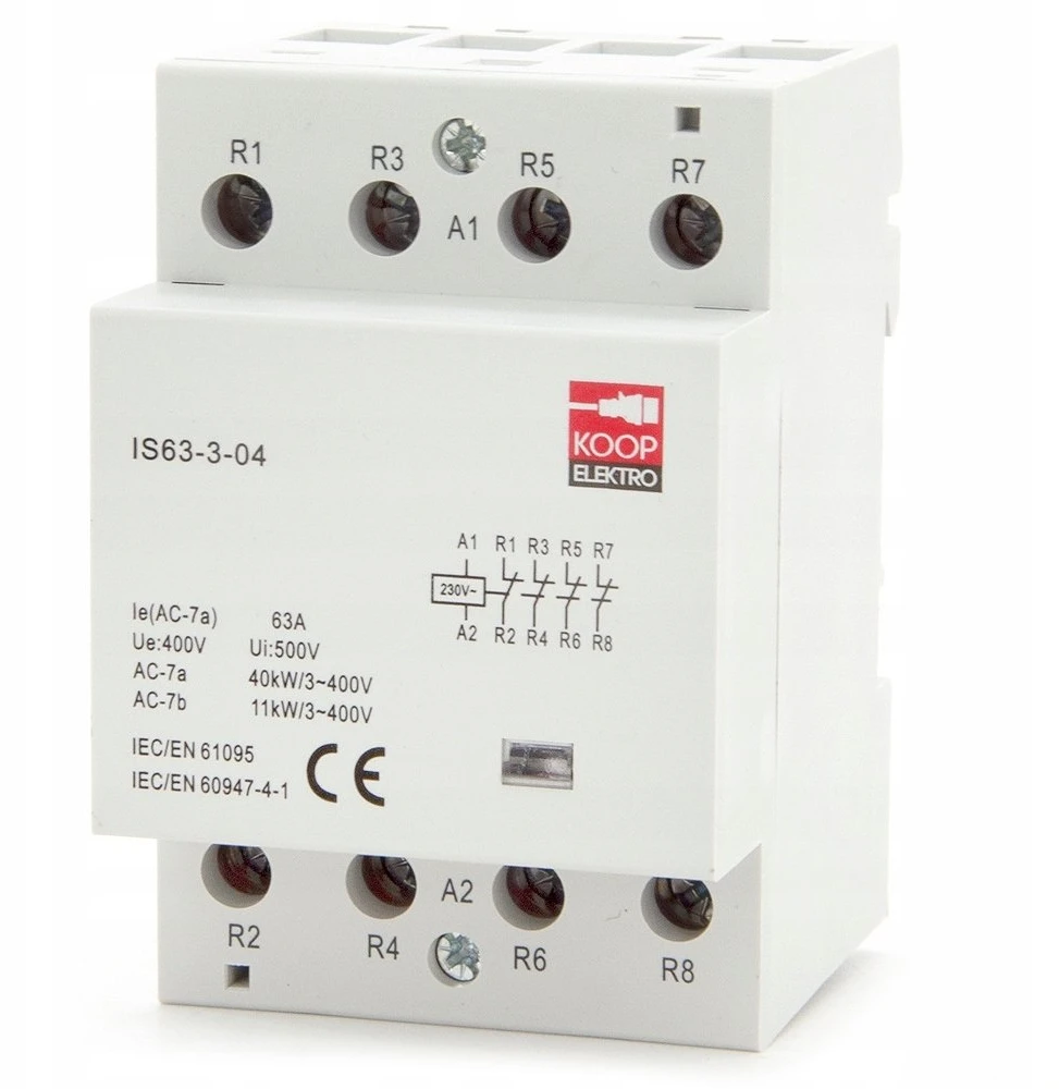 Modular contactor 63-04 63A 4NC 230V