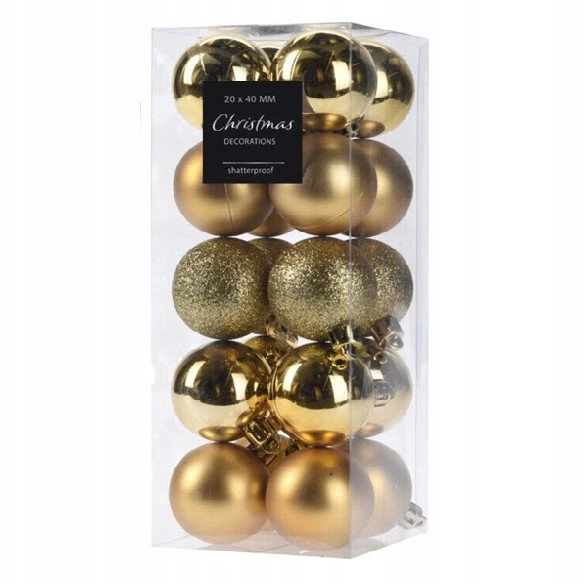 Koopman Set of 20 plastic gold