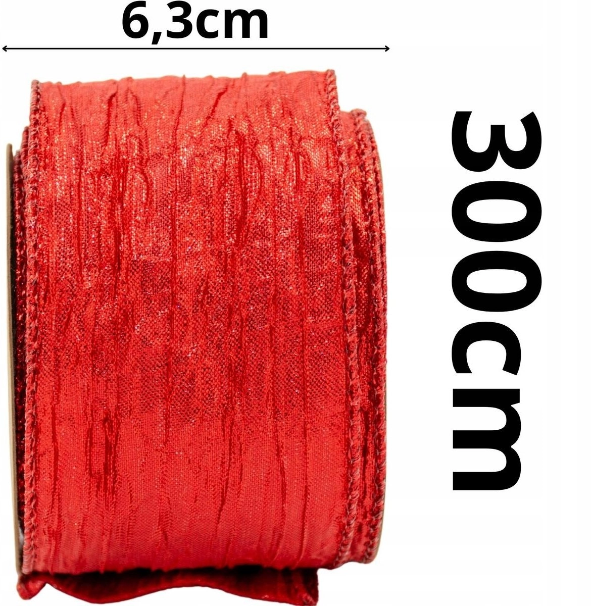 Koopman CORRUGATED RIBBON 6.3CMx3M RED
