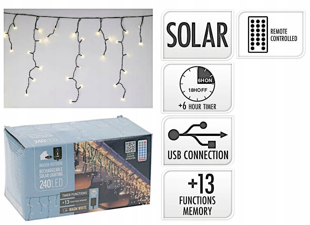 Koopman SOLAR LIGHT CHAIN 240 LED
