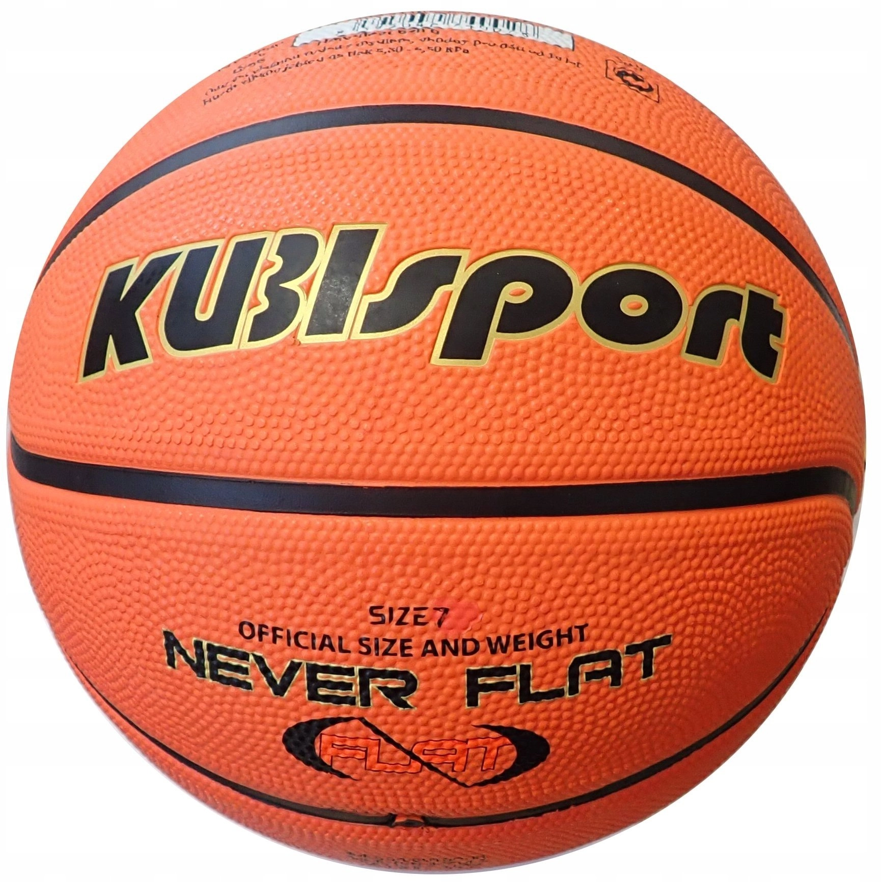 Kubisport Piłka do Koszykówki Pomarańczowa Rozmiar