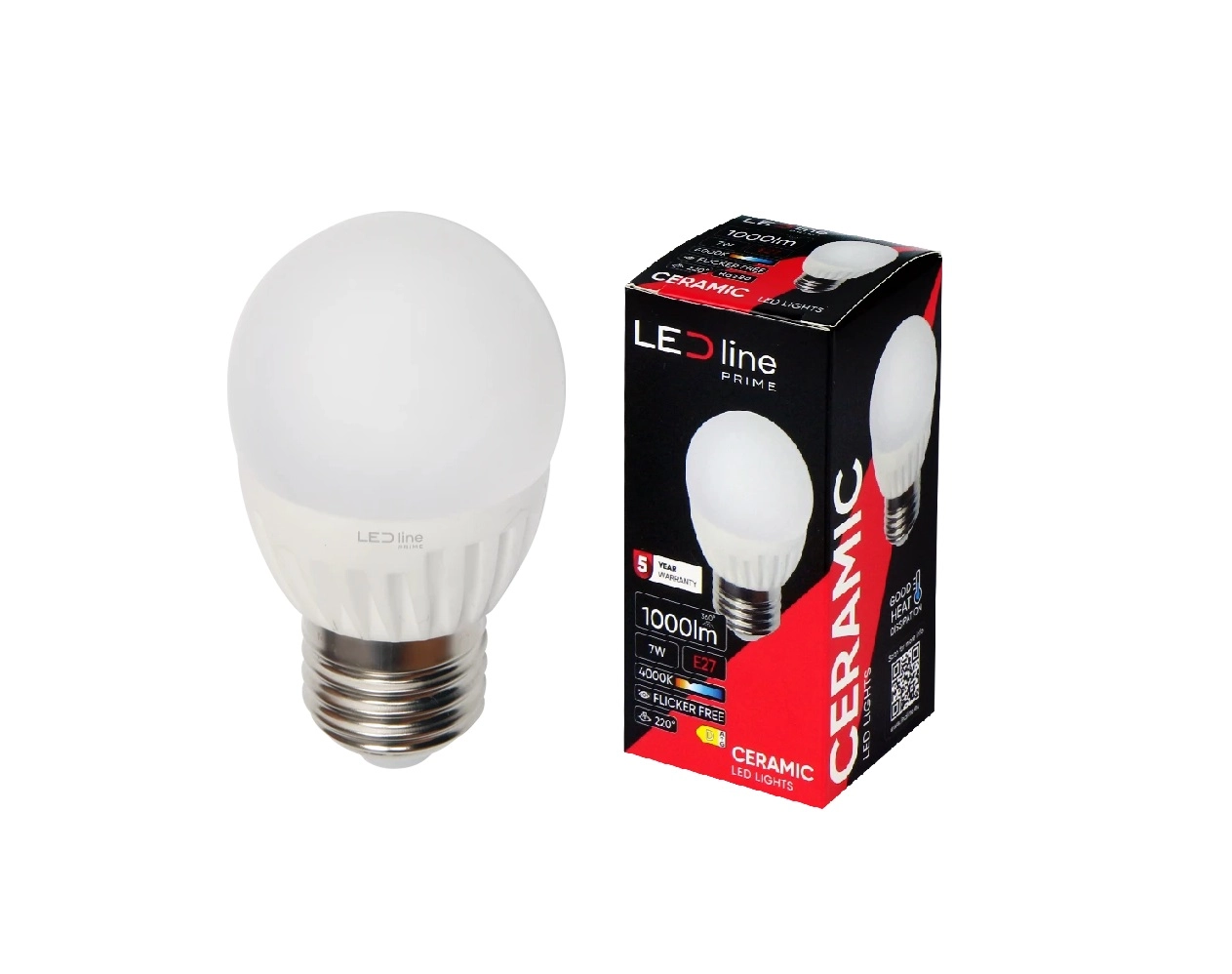 LED spuldze E27 230V 7W G45