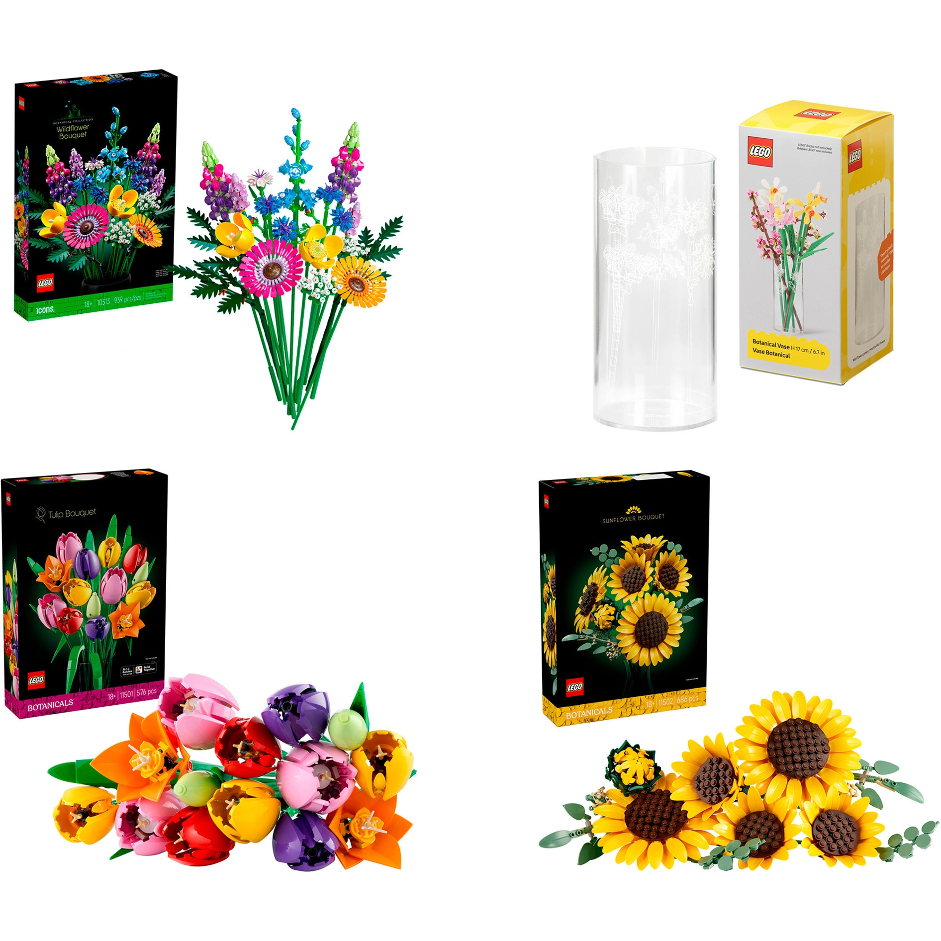 LEGO Botanicals Summer Flower Bouquet Bundle