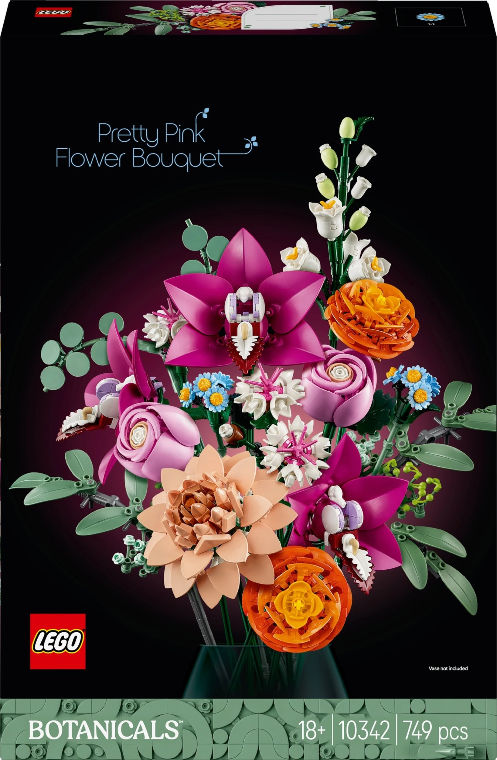LEGO® Botanicals Daili rausvų gėlių puokštė