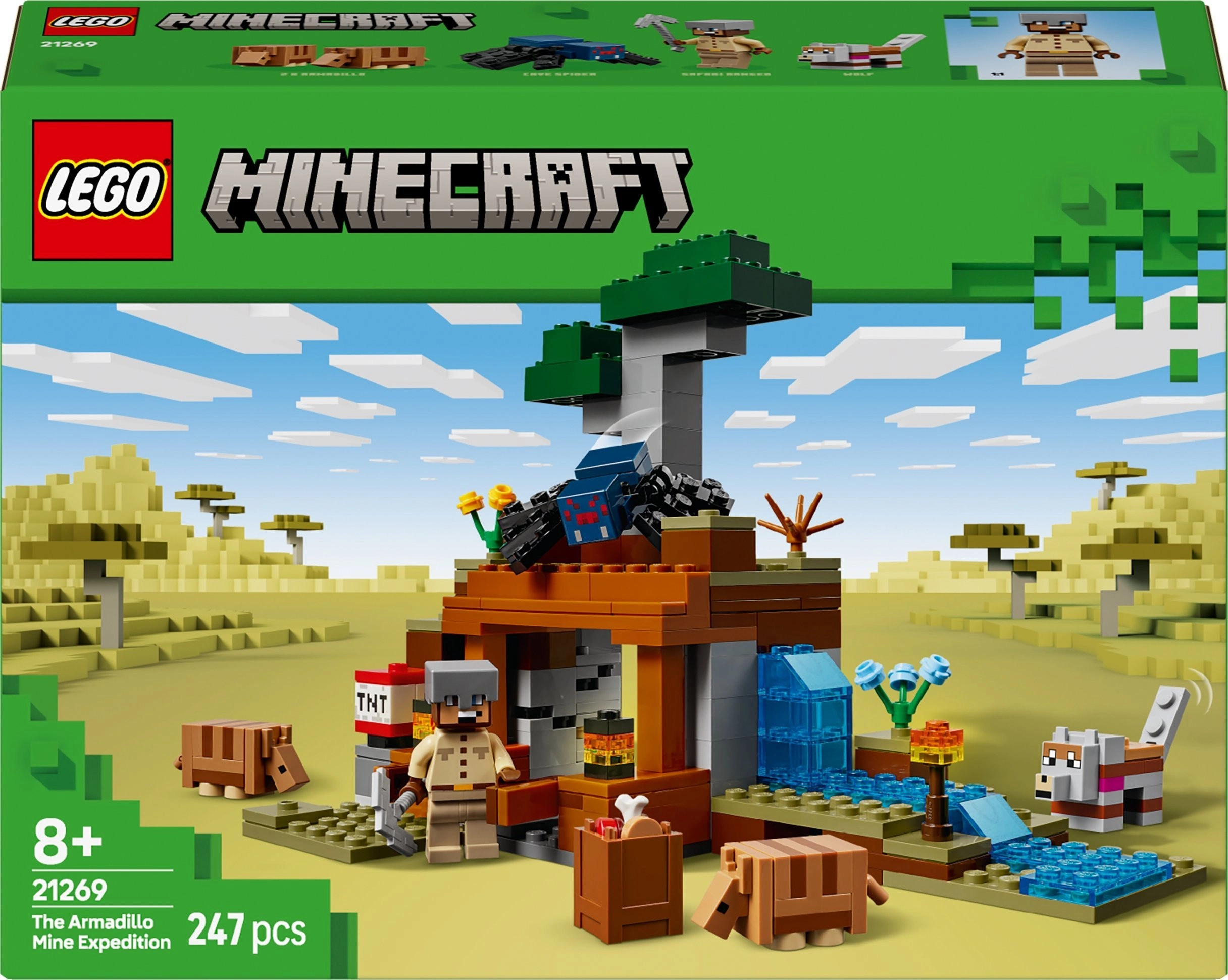 LEGO® Minecraft Kasyklos tyrinėjimas su šarvuočiu