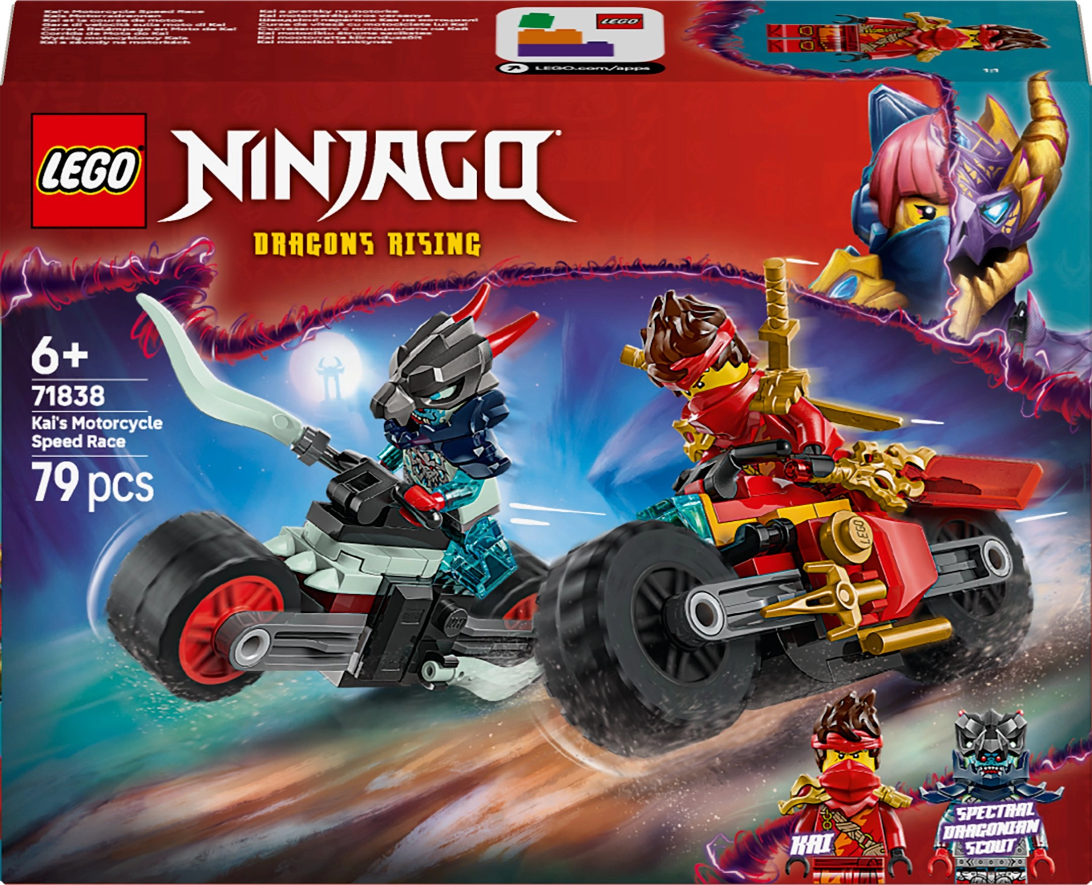 Ninjago Wyścig motocyklowy Kaia (71838) 5702017815718