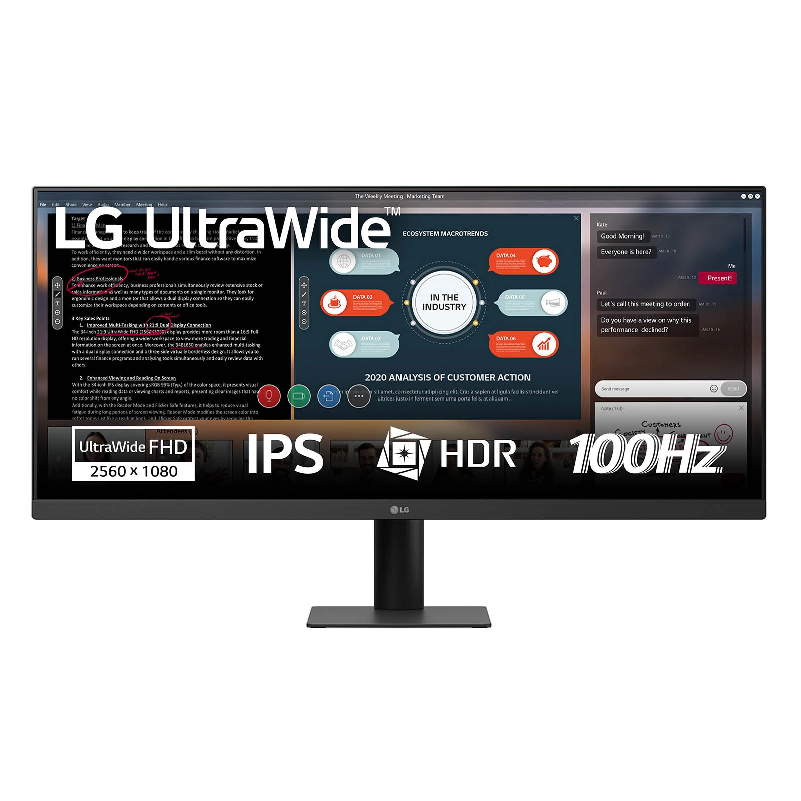 LG 29U511A-B computer monitor 73.7
