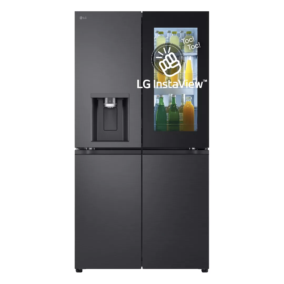 LG InstaView GMG960EVJE side-by-side refrigerator Freestanding