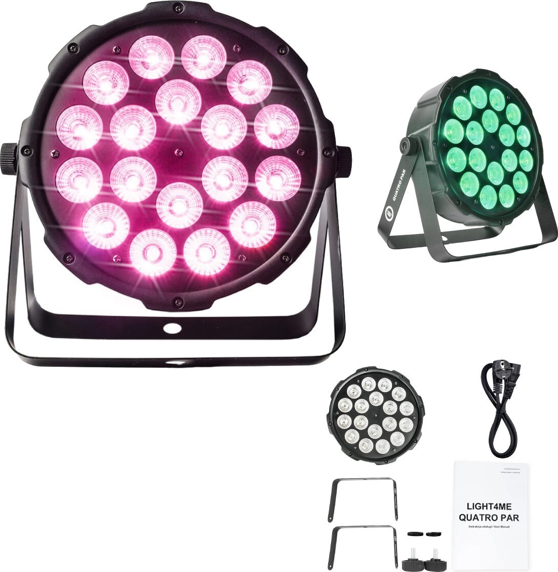 LIGHT4ME FOUR PAIR 18x10W RGBW Stage