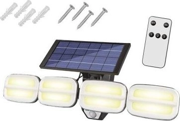 Kinkiet LTC Lampa ścienna solarna regulowana