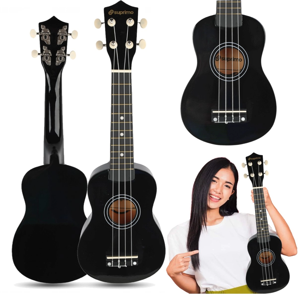 SUPRIMO UK21 BK ukulele sopranowe 21"