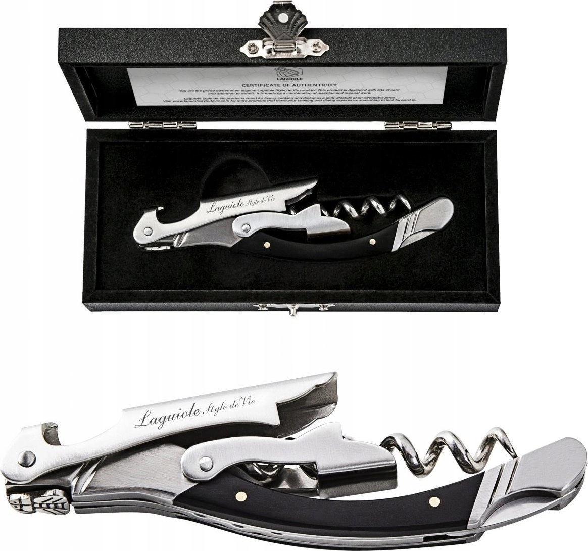 Laguiole Tradition Corkscrew Luxury Line Ebony