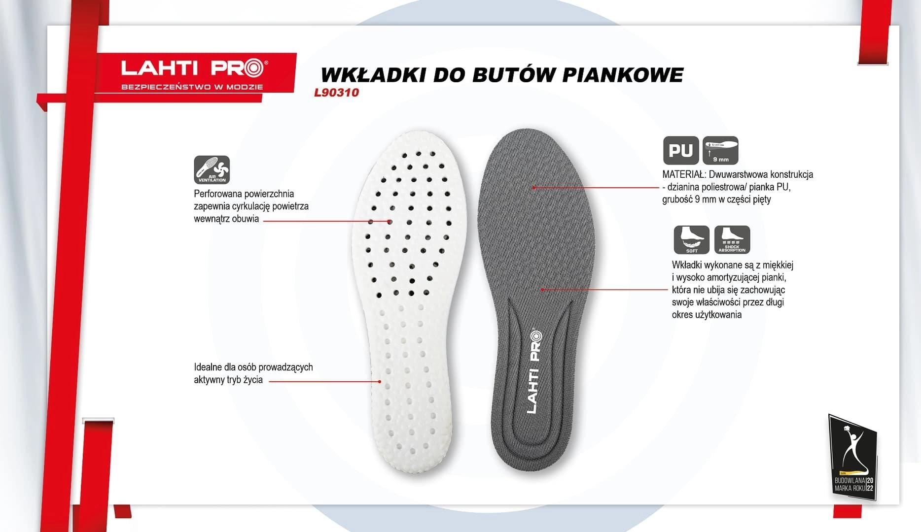 Lahti Pro SHOE INSOLES MADE OF