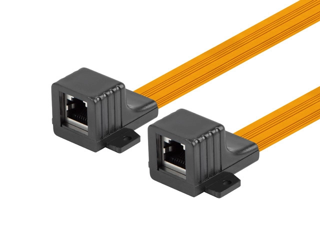 Lanberg ADS-RJ45-RJ45-245 networking cable Black Orange
