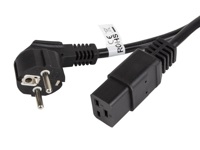 Lanberg CA-C19C-10CC-0018-BK power cable Black 1