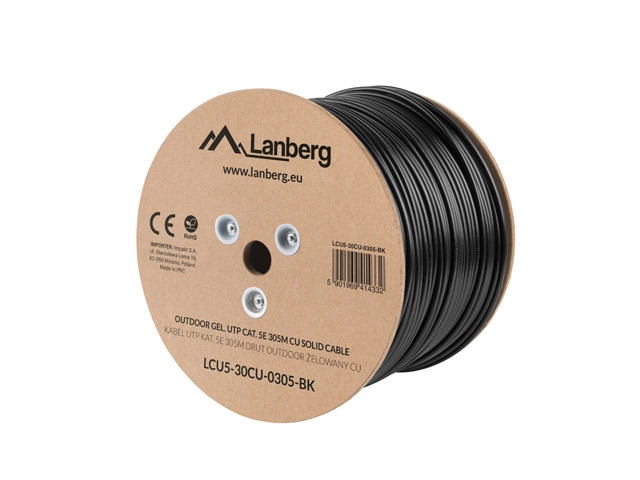 Lanberg LCU5-12CU-0305-BK networking cable Black 305