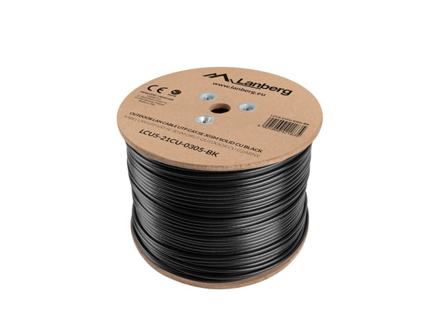 Lanberg LCU5-21CU-0305-BK networking cable Black 305