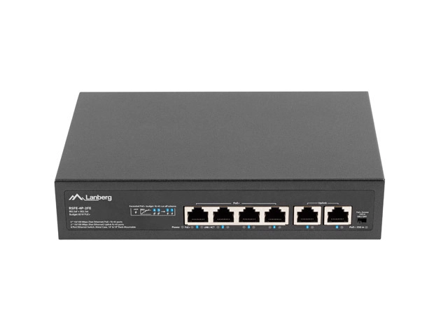 Lanberg RSFE-4P-2FE-60 network switch Unmanaged Fast