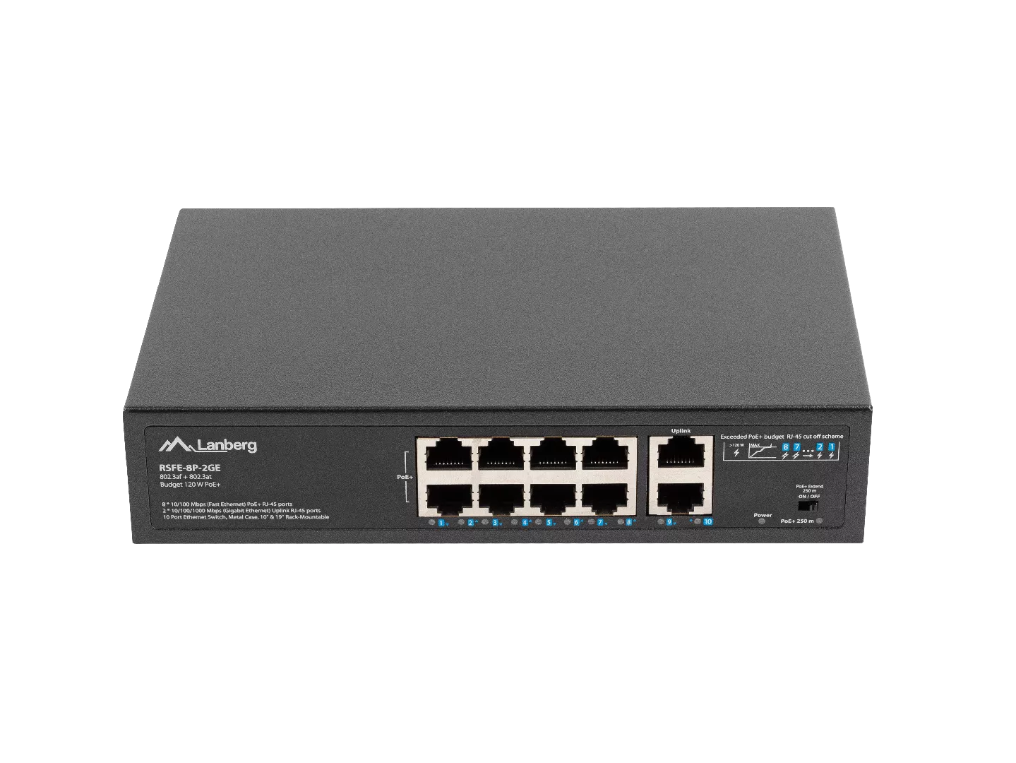 Lanberg RSFE-8P-2GE-120 network switch Unmanaged Gigabit