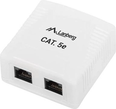 SURFACE-MOUNTED SOCKET CAT.5E 2X RJ45