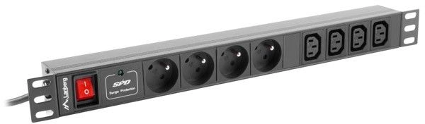 Lanberg PDU-04E04I-0200-BK power distribution unit (PDU)