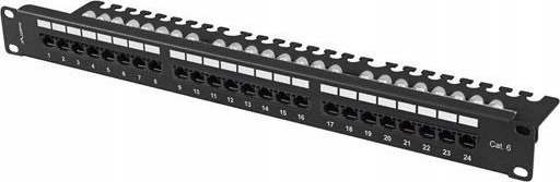 LANBERG 19" Patchpanel 1U 24-Port CAT
