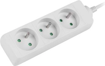 LANBERG PS0-03E-0150-W 1.5M Baltas 3X