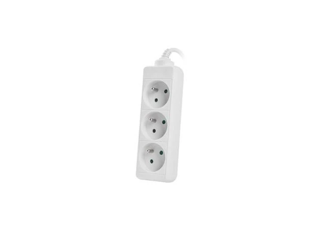 Lanberg 3m  white  3 sockets  cable
