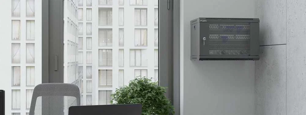 Wall-mounted rack cabinet 19" 9U 600x600