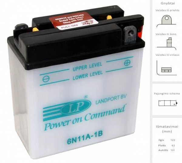 Landport Akumuliatorius 11 Ah 6V 6N11A-1B
