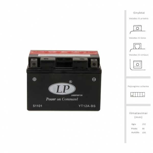 Landport Akumuliatorius 10 Ah 175 A