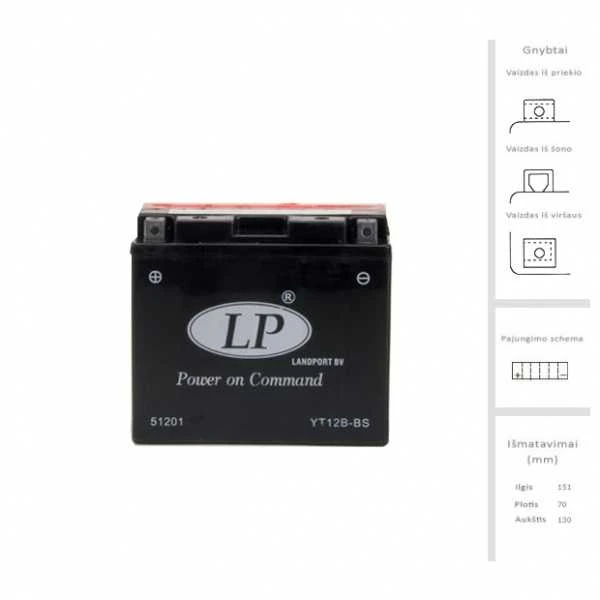 Landport Akumuliatorius 10 Ah 175 A
